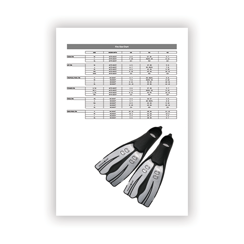 Fins Size Chart