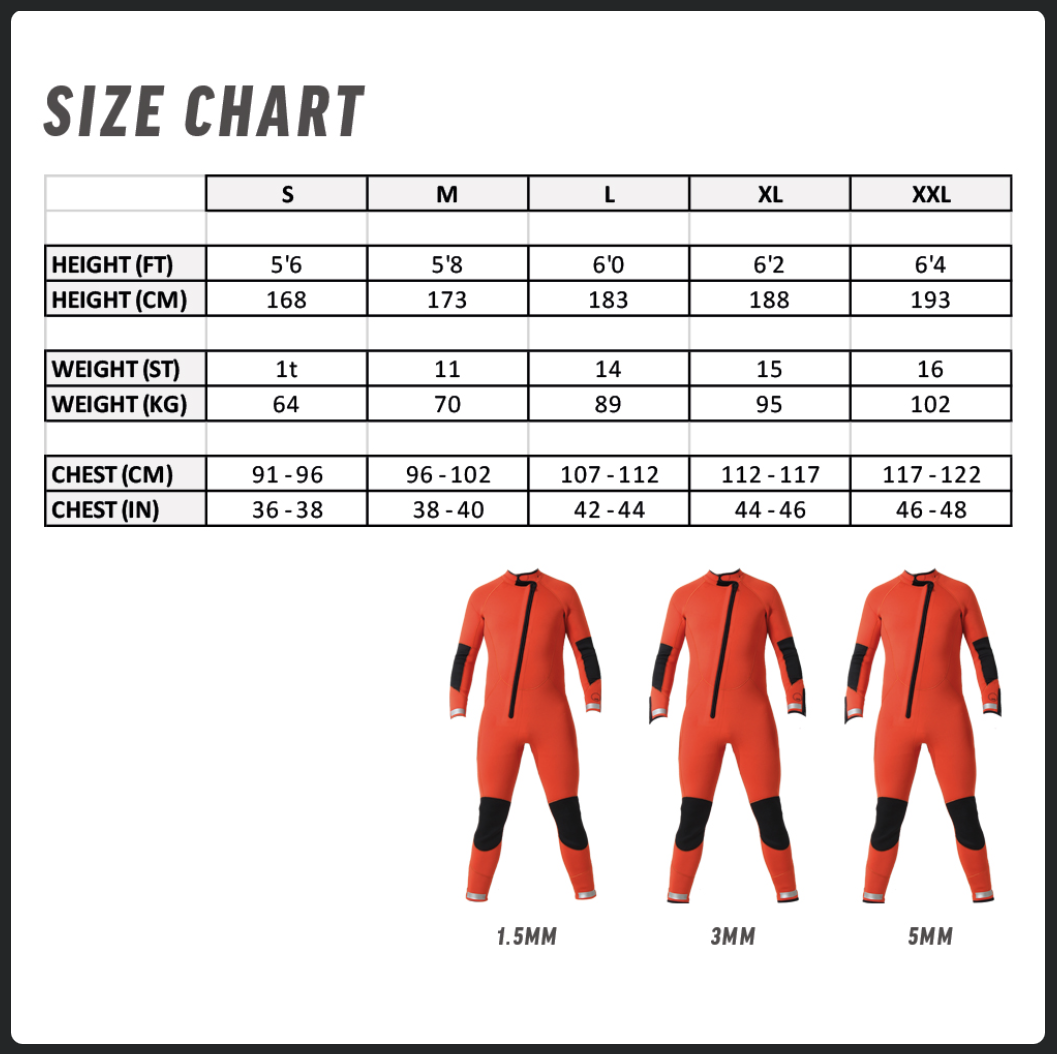 ESR Size Chart