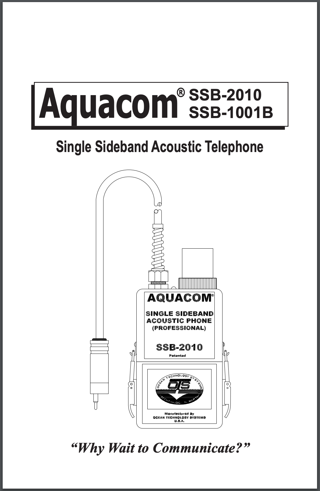 Aquacom® SSB-2010 User Manual