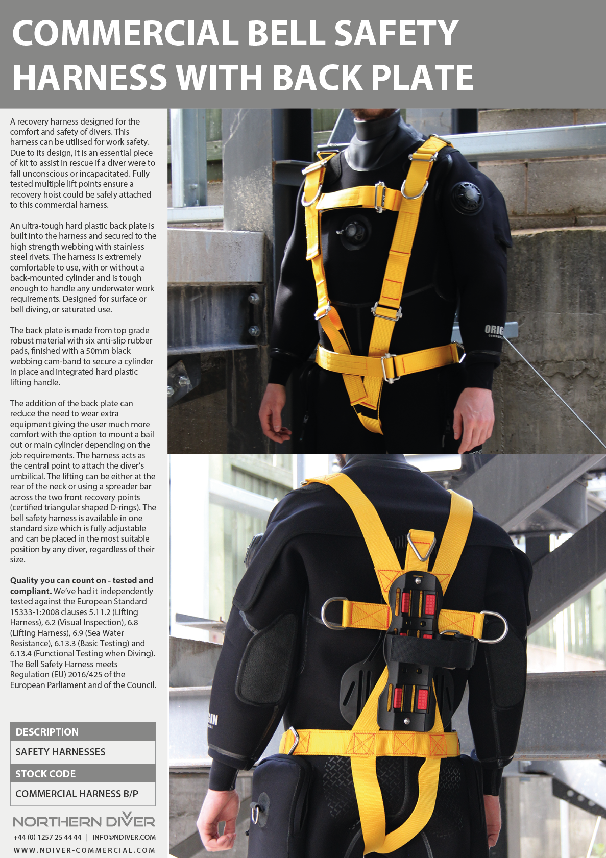 Safety Harness Data Sheet